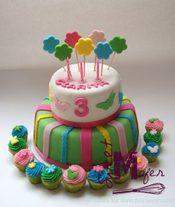 torta-clarita-rayas-mariposas