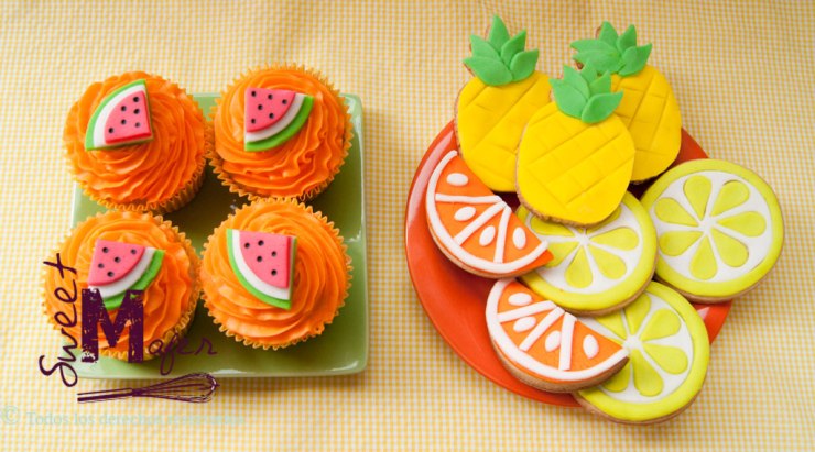 Galletas y cupcakes de frutas tropicales de Sweet Mafer