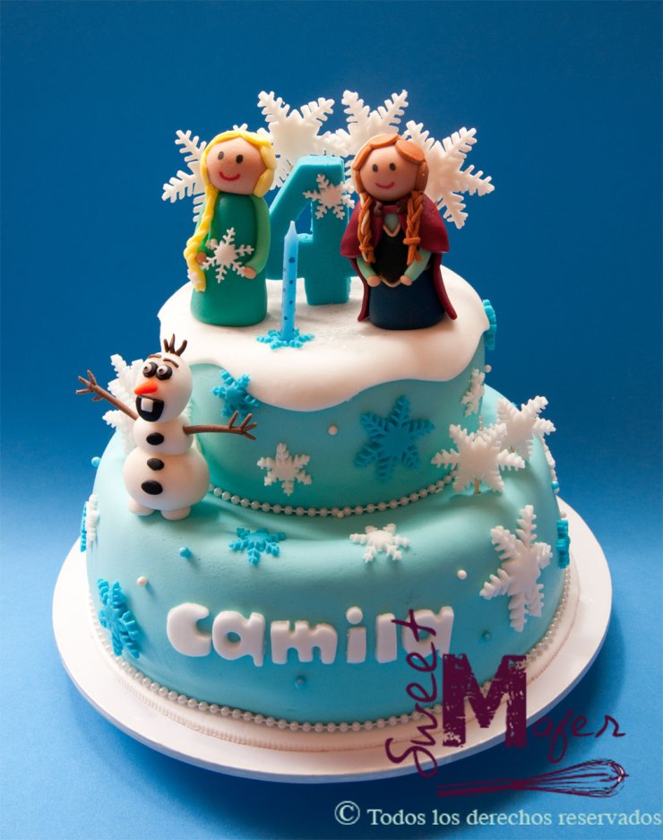 Torta Frozen con Anna, Elsa y Olaf