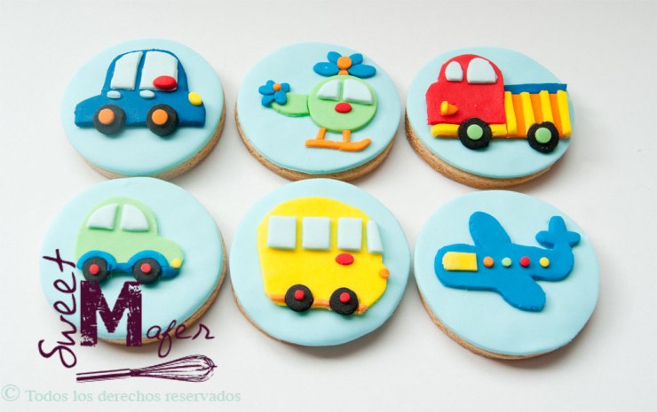 Galletas de carros y aviones de Sweet Mafer