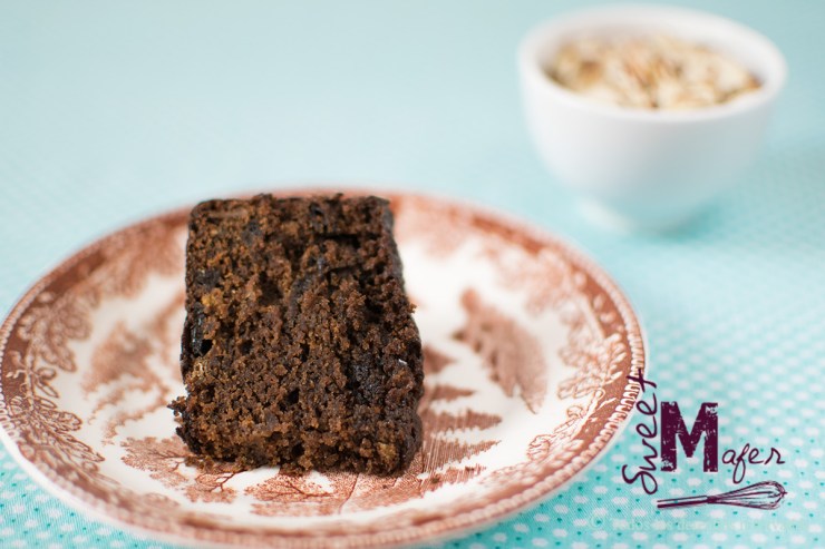 Rebanada de torta negra (o cake negro) de Sweet Mafer