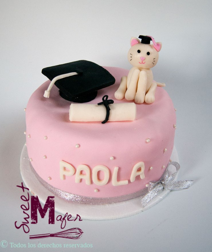 Torta de grado con gato
