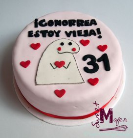 Torta muñeco blanco